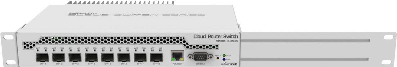 CRS309-1G-8S+IN Desktop Switch 1x Gbit, 8x SFP+ 10Gbps