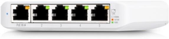 UniFi Kompakt Indoor 5-Port PoE Gigabit Switch mit 802.3af PWR Input