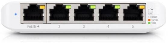 UniFi Kompakt Indoor 5-Port PoE Gigabit Switch mit 802.3af PWR Input