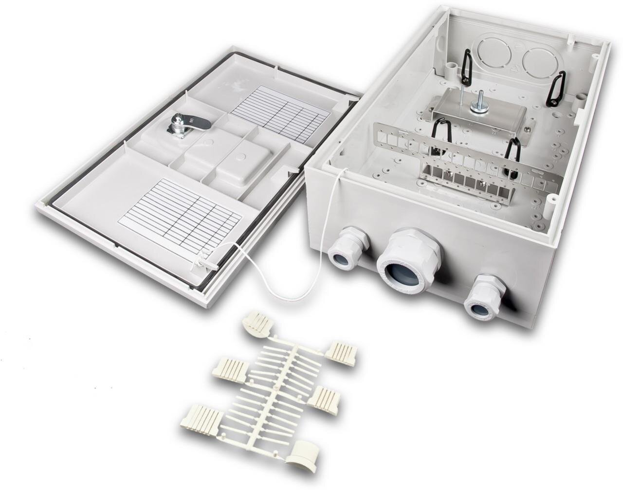 IP54 Kunststoff Wandspleissbox mit 24x SC-Simplex
