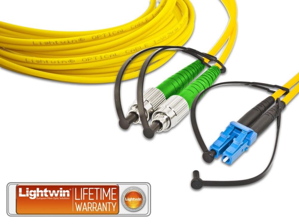 High Quality Duplex LWL Patchkabel, SM, FC/APC - LC