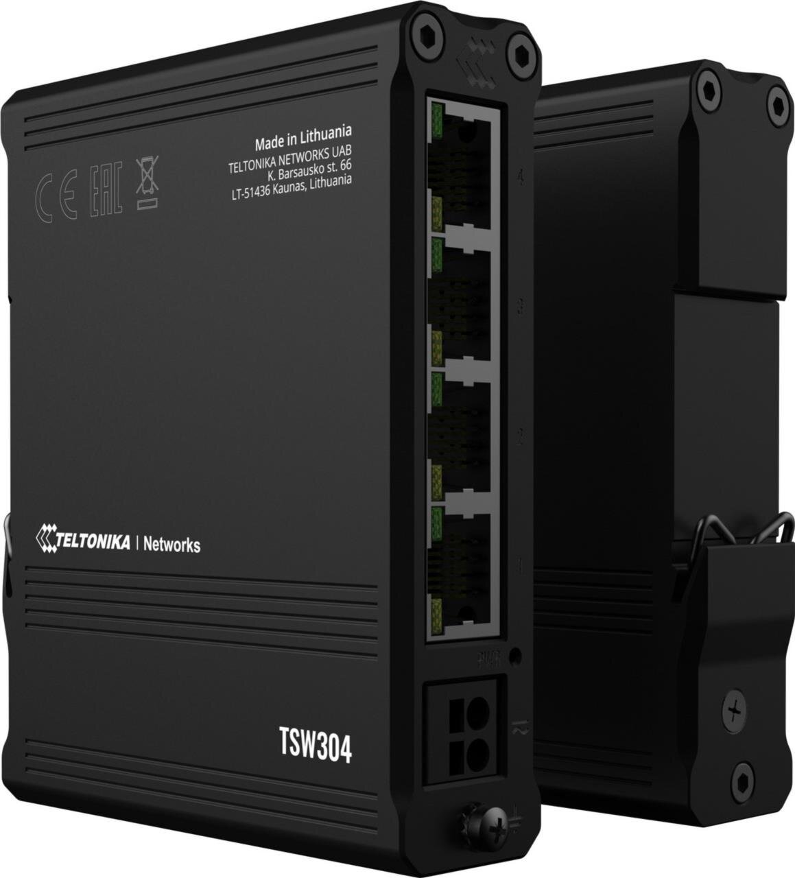 IP30 Industrie 4-Port 1Gbit unmanaged Switch, PoE-In, -40°C - +75°C