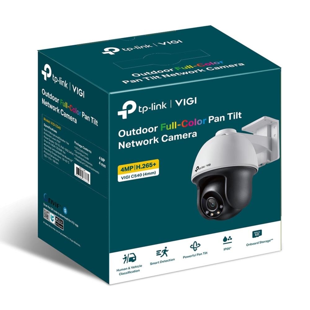 VIGI 4MP Outdoor Full-Color Pan Tilt Netzwerk Kamera, 4.0 mm