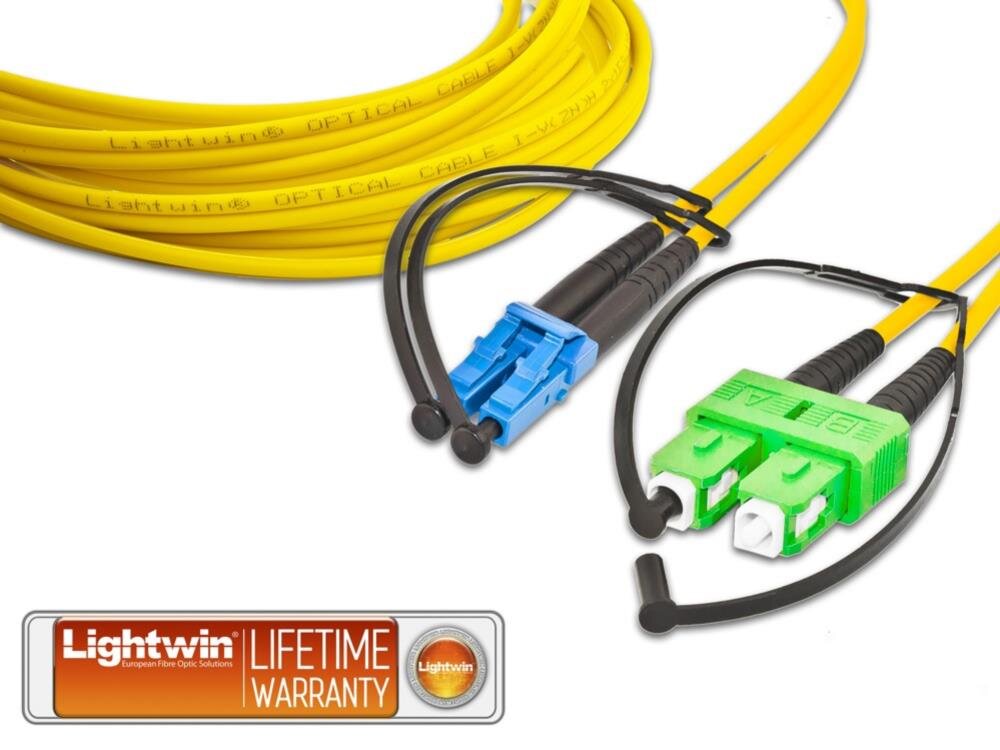 High Quality Duplex LWL Patchkabel, SM, LC - SC/APC