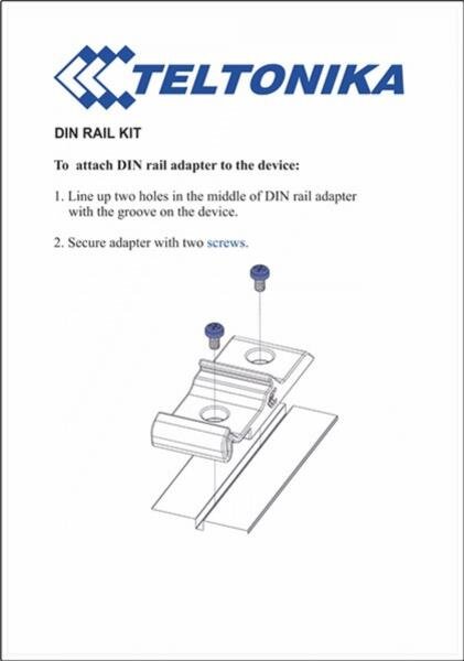 DIN Rail / Hutschienen Adapter kompakt für RUT5, RUT9 & RUT2 Router