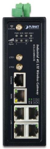 Industrial 4G LTE Cellular Wireless Gateway with 5-Port 10/100/1000T