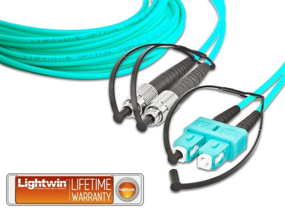 High Quality Duplex LWL Patchkabel, MM OM3, FC - SC 