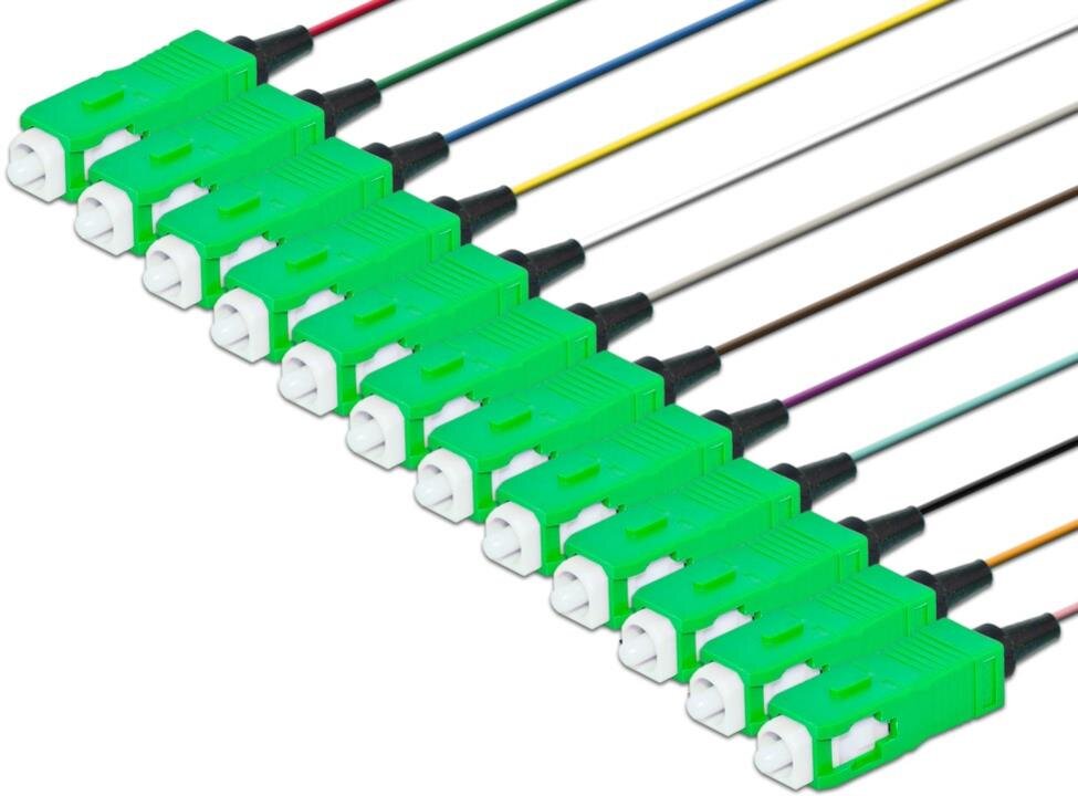 Faserpigtail, Singlemode 9/125µm, OS2, SC/APC, 12er Set