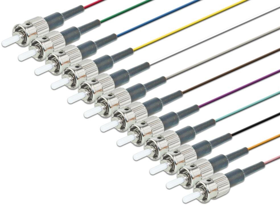Faserpigtail, Singlemode 9/125µm, OS2, ST, 12er Set