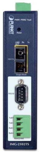 IP30 Industrial 1-Port RS232/RS422/RS485 Modbus Gateway (1 x 100FX SC, SM/30km)