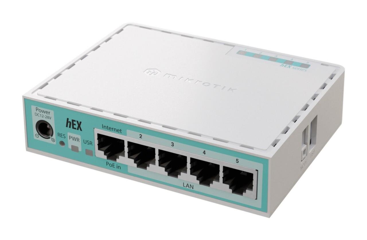 hEX refresh mit Dual Core 950 MHz CPU, 512 MB RAM, 5 Gbit LAN, RouterOS L4