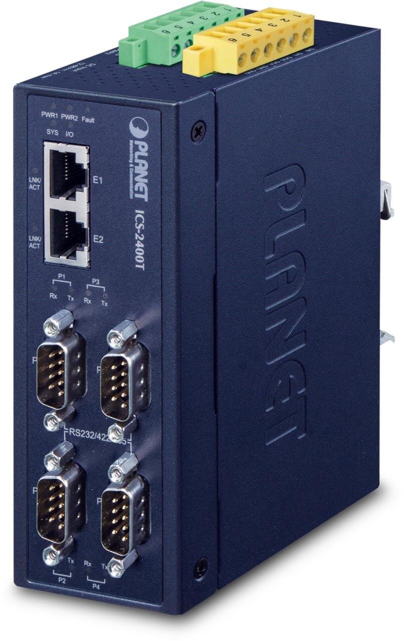 IP40 Industrial 4-Port RS232