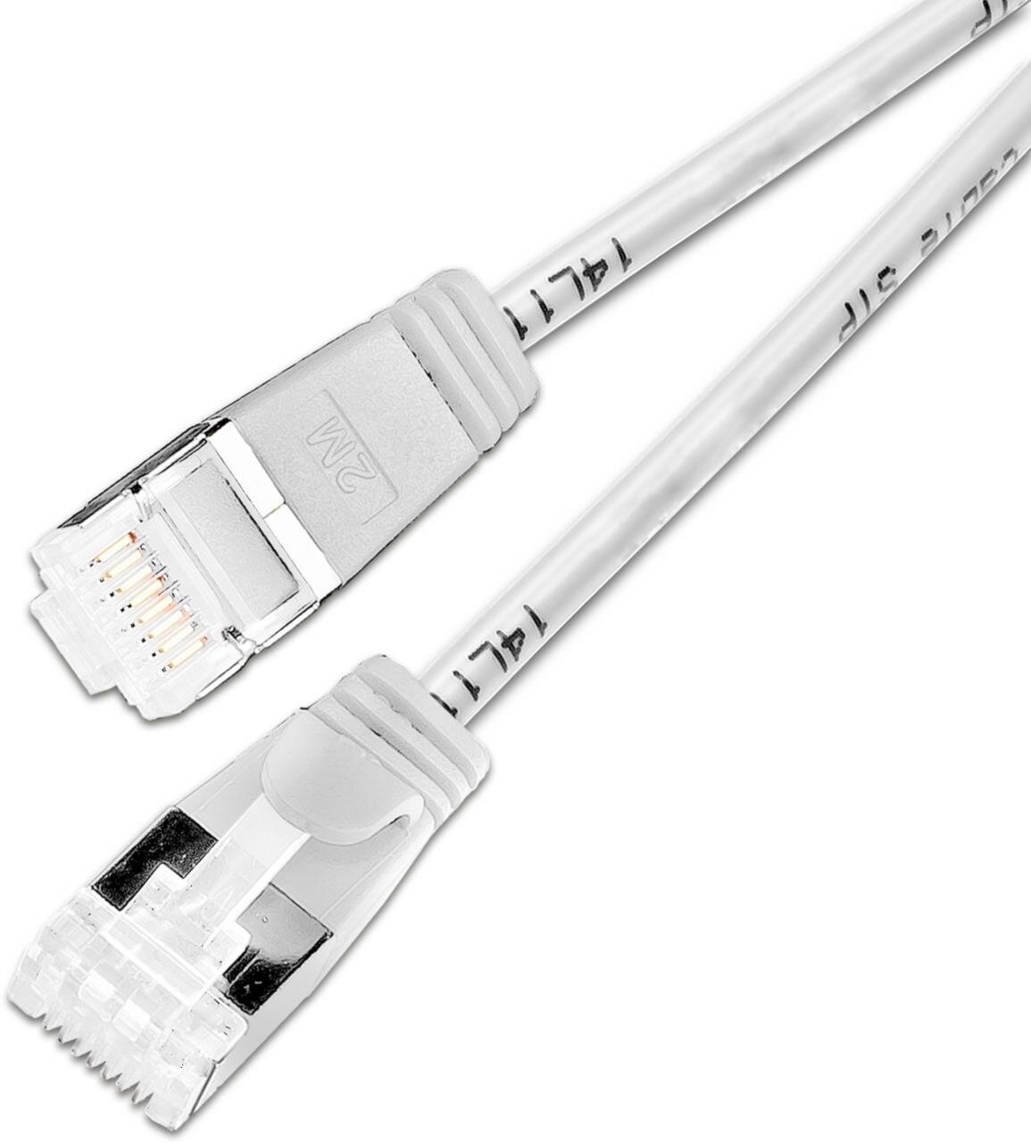 KAT6A 10 Gigabit Lightpatchkabel rund, U/FTP, Ø 3,8mm, weiss 