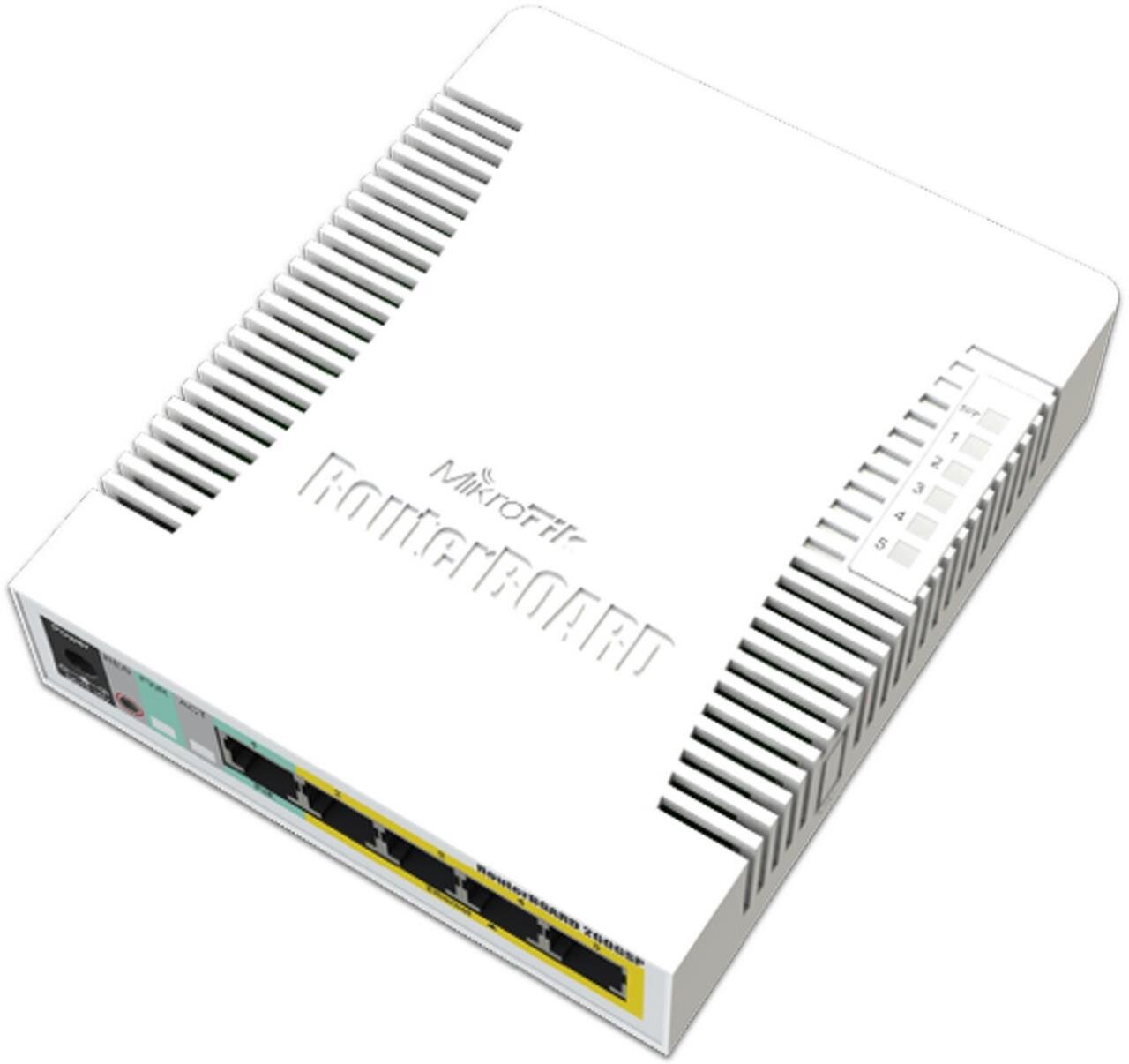 RB260GSP 5-port Gigabit Smart Switch, 1x SFP, PoE, SwOS