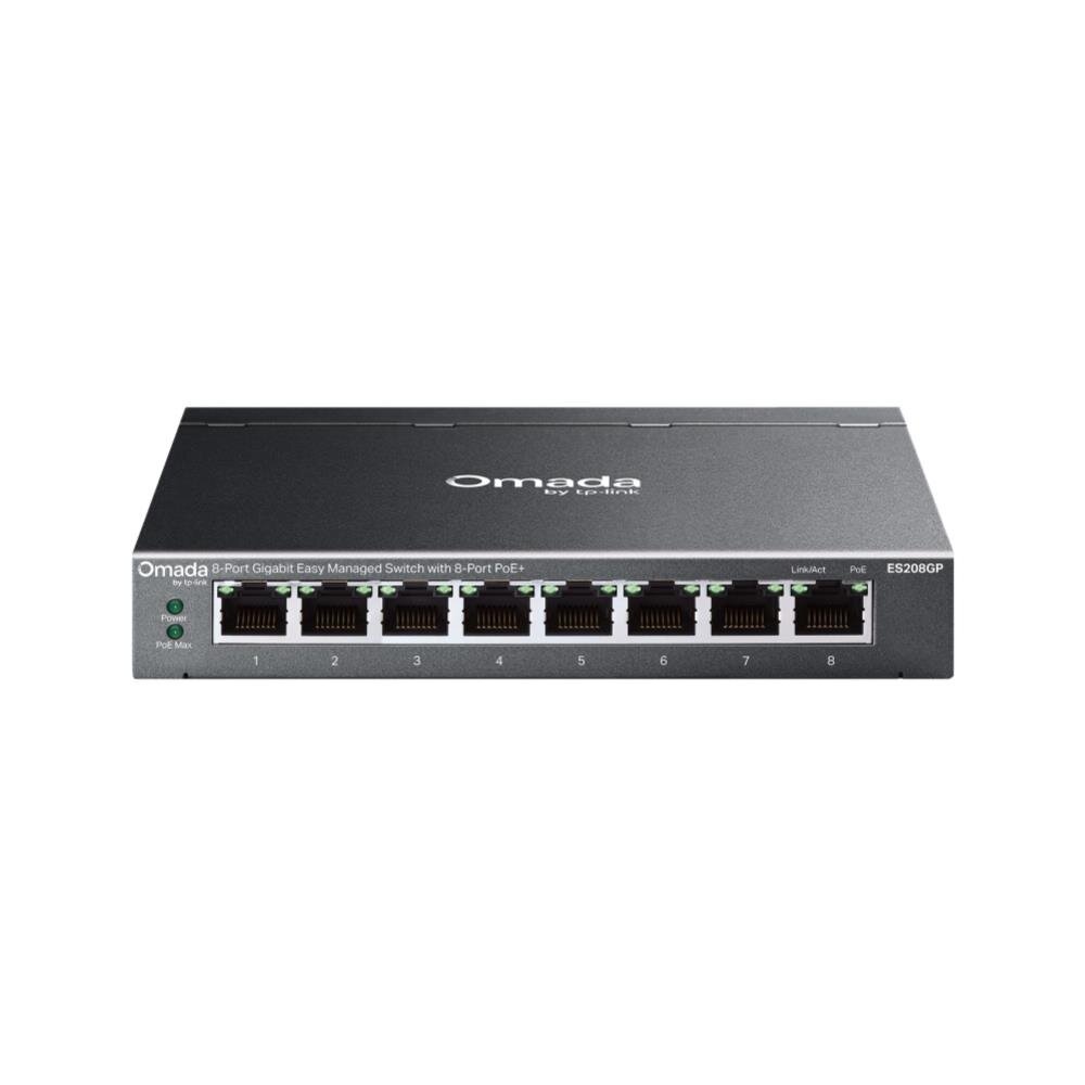 Omada 8-Port-Gigabit-Easy-Managed-Switch mit 8-Port-PoE+