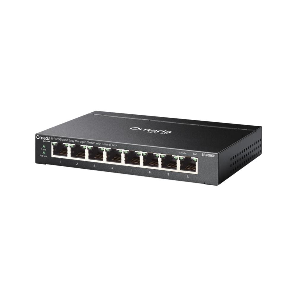 Omada 8-Port-Gigabit-Easy-Managed-Switch mit 8-Port-PoE+