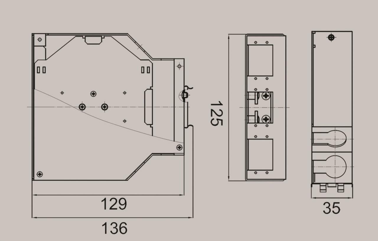 Industrie-Spleißbox inkl. Hutschienenmontagemöglich