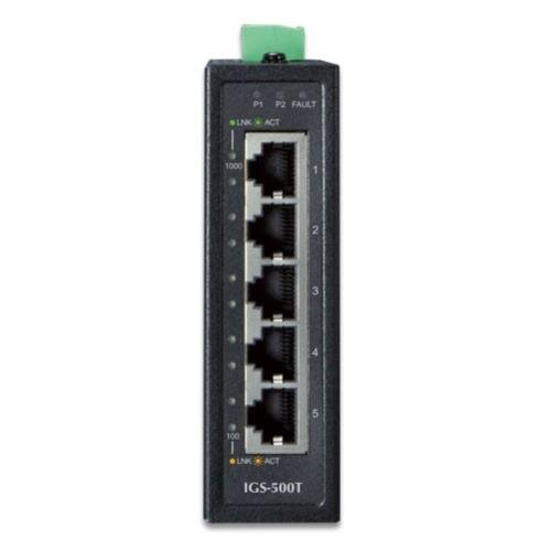 Industrial 10/100/1000T Gigabit Ethernet Switch, 5-Port unmanaged, IP30, kompakt