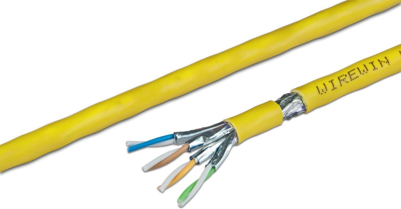 KAT7A Verlegekabel, S/FTP, 1000MHz, CPR: Cca, Single/Duplex, PoE optimiert 