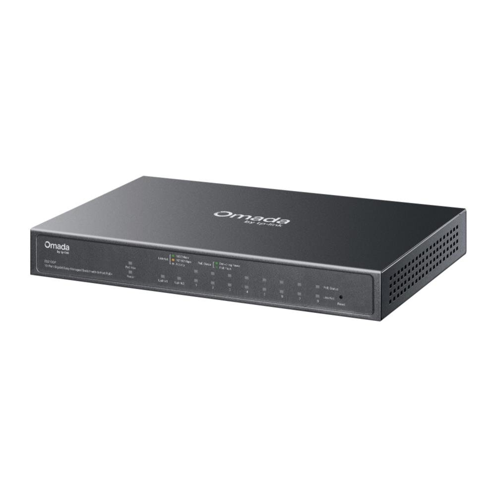 Omada 10-Port-Gigabit-Easy-Managed-Switch mit 8-Port-PoE+
