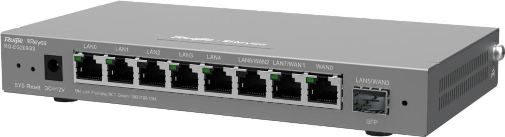 Reyee 9-Port Gigabit Cloud Managed SFP Router, 8x Gbit, 1x SFP