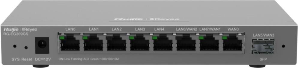 Reyee 9-Port Gigabit Cloud Managed SFP Router, 8x Gbit, 1x SFP