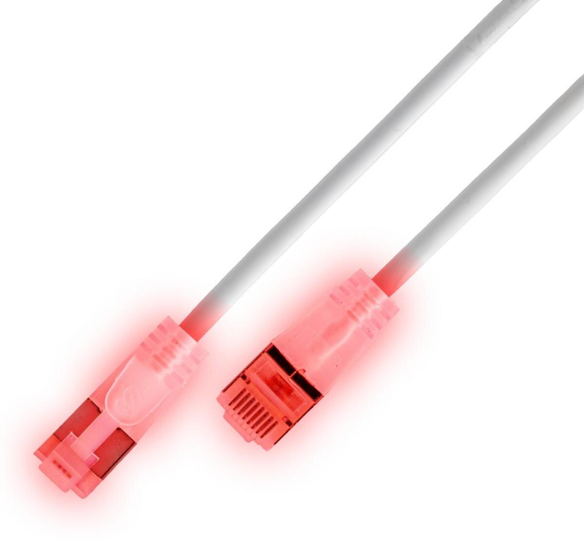 KAT6A 10 Gigabit Lightpatchkabel rund, U/FTP, transluzente Stecker 