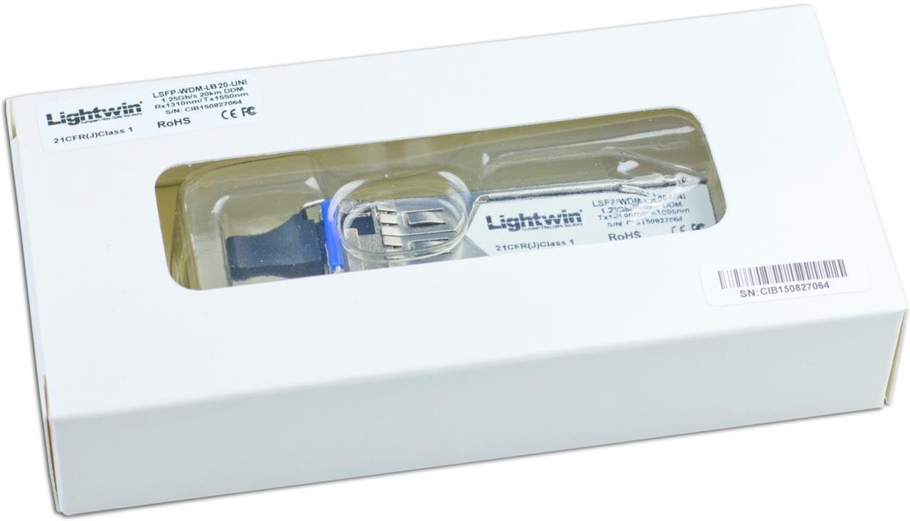 WDM SFP 1000Base-LX Singlemode, 20KM, Universal kompatibel