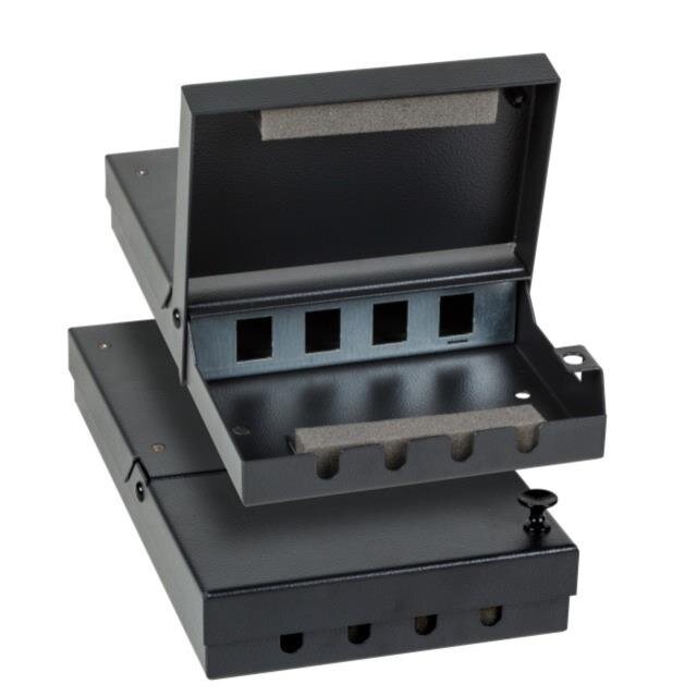 Aufputzbox für Montage von 4x Keystone Jacks, Metall