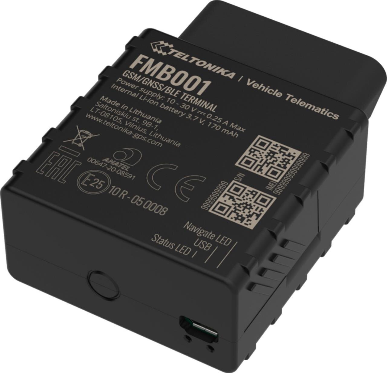 FMB001 Erweiterter Plug & Track Echtzeit-Tracker mit GNSS-, GSM & Bluetooth