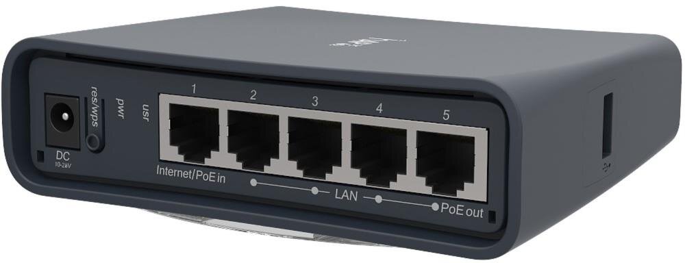 hAP ac lite Tower mit  650MHz CPU, 64MB RAM, 5xLAN, 2.4/5GHz 802.11a/n/ac