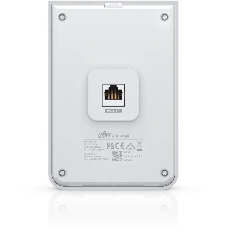 UniFi 6 In-Wall Access Point, 802.11a/b/g Wi-Fi 6, 2x2/4x4 MIMO