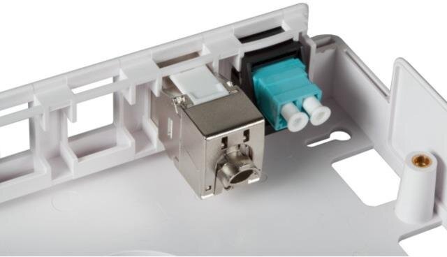 2x 6-Port Aufputzbox für Keystone Module, grau, Kunststoff