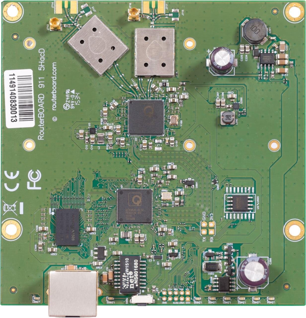 911 Lite5 ac mit 600MHz Atheros CPU, 64MB RAM, 5Ghz 802.11a/n/ac Dual-Chain