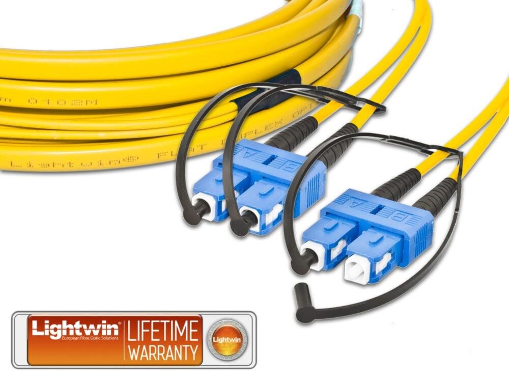 High Quality Flat-Duplex LWL Patchkabel, SM, SC - SC