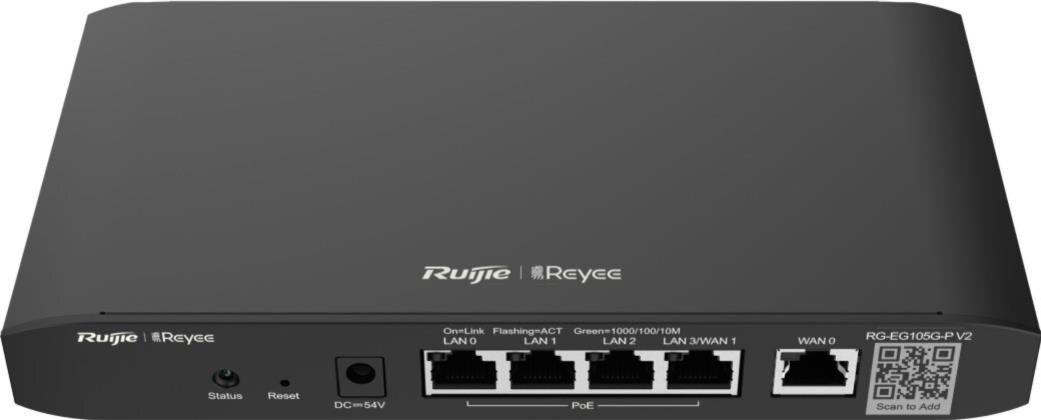 Reyee Cloud Managed Router PoE Router, 5x Gbit, 4x PoE-Out