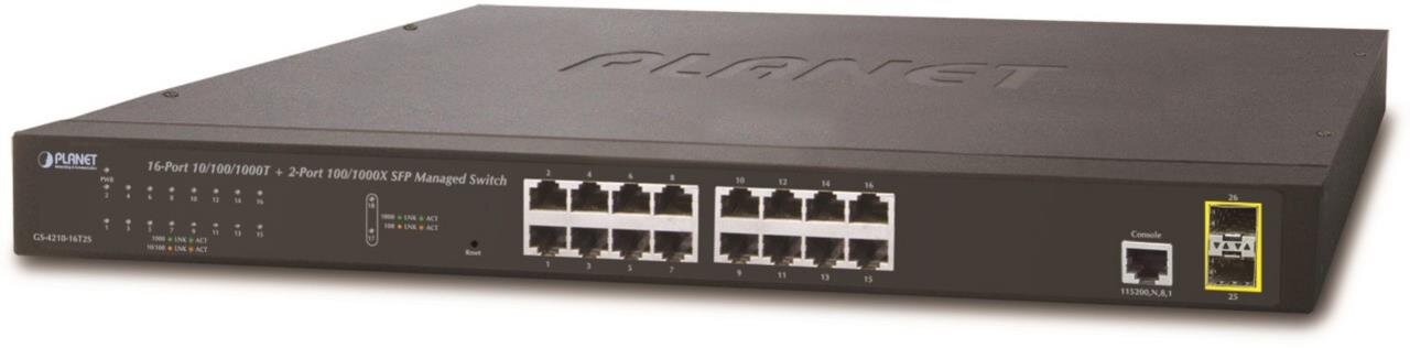 L2 / 16-Port Managed Gigabit Switch + 2 SFP Interfaces