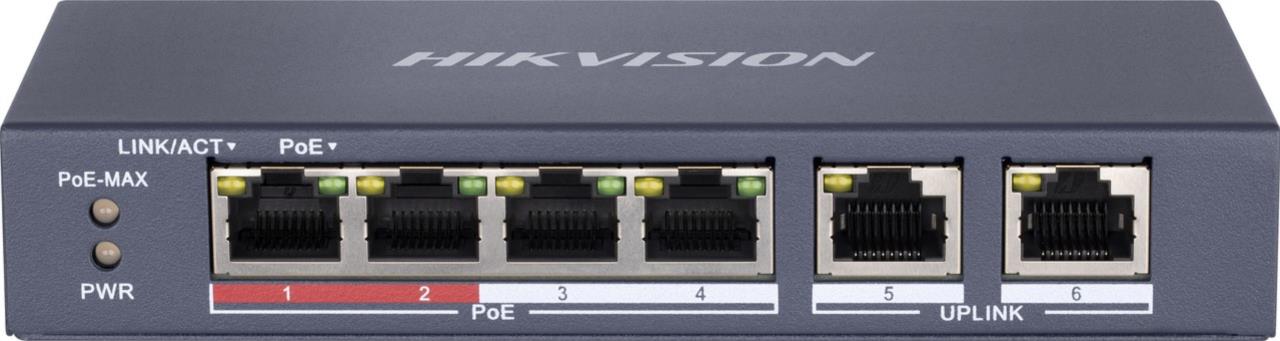 DS-3E0106P-E/M - 8-Port 100MB + 4-Port 100MB PoE Switch, IEEE 802.3af/at, 35W