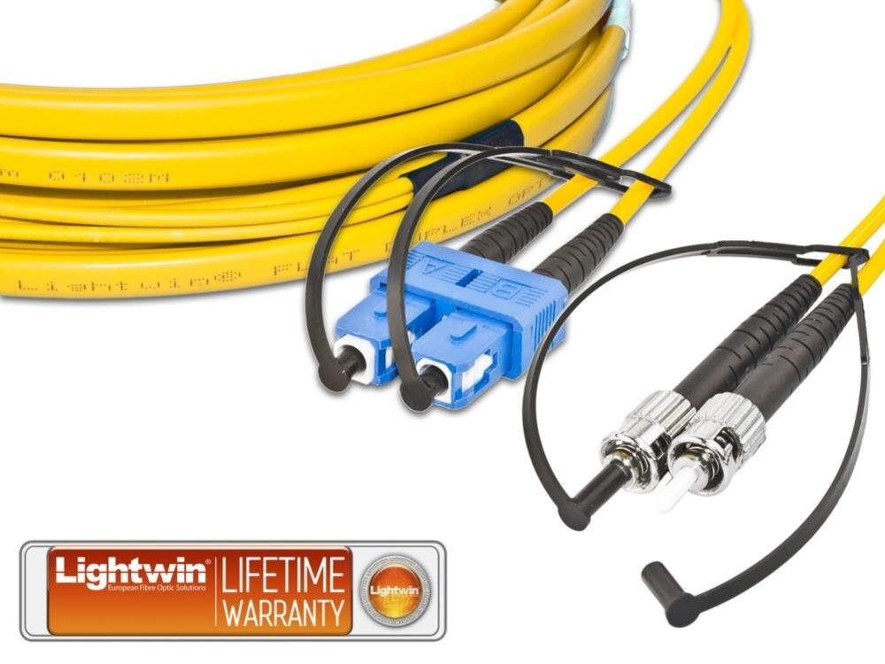 High Quality Flat-Duplex LWL Patchkabel, SM, SC - ST