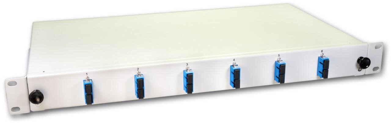 LWL Spleissbox, 12 Fasern, 6x DSC Singlemode, 9/125µm OS2 G657.A1 Pigtail
