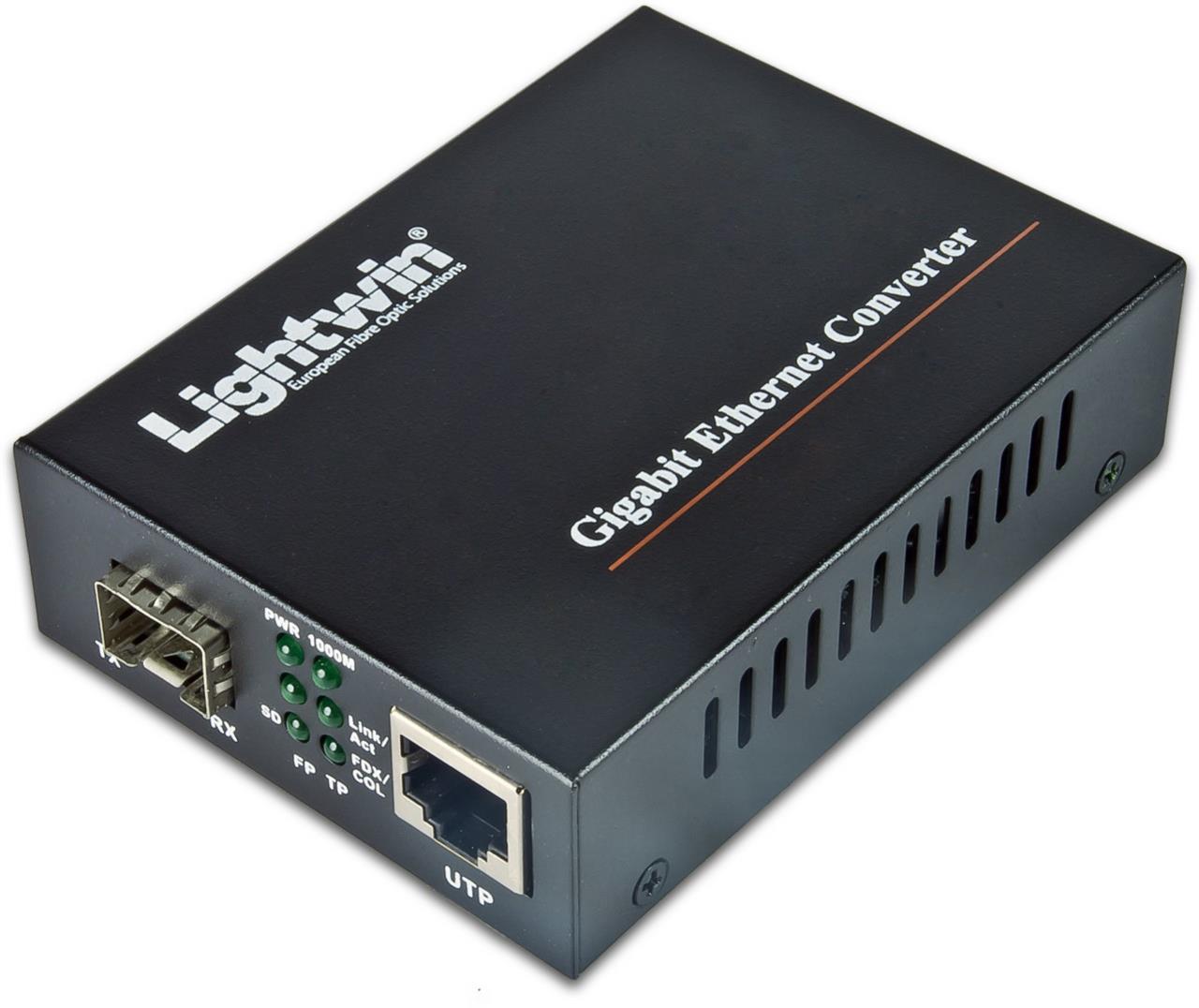 Gigabit Medienkonverter 10/100/1000Base-T auf SFP, PoE Support