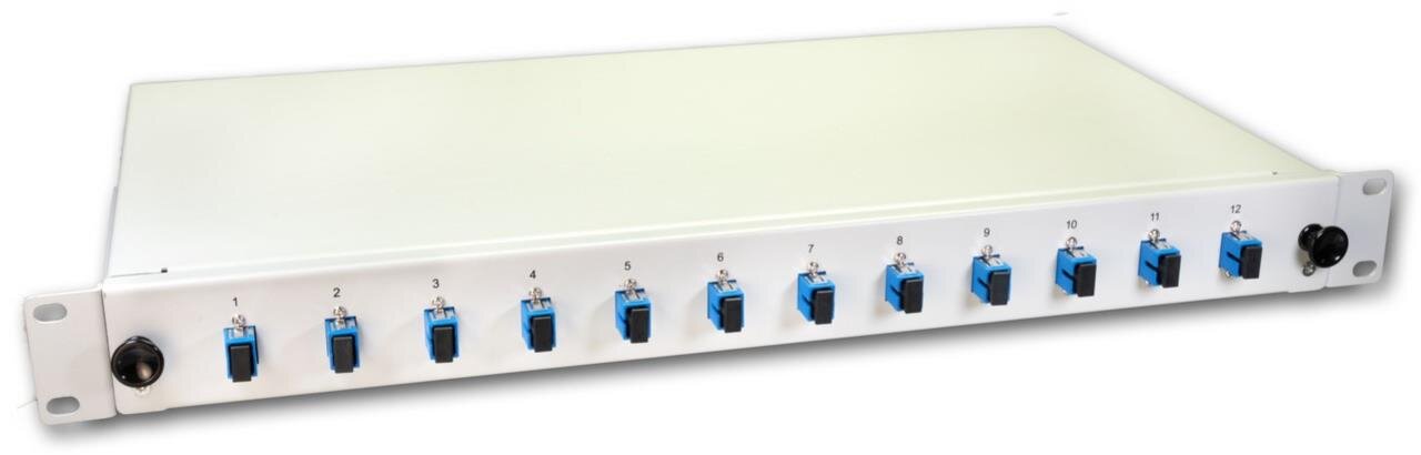 LWL Spleissbox, 12 Fasern, 12x SC Singlemode, 9/125µm OS2 G657.A1 Pigtail