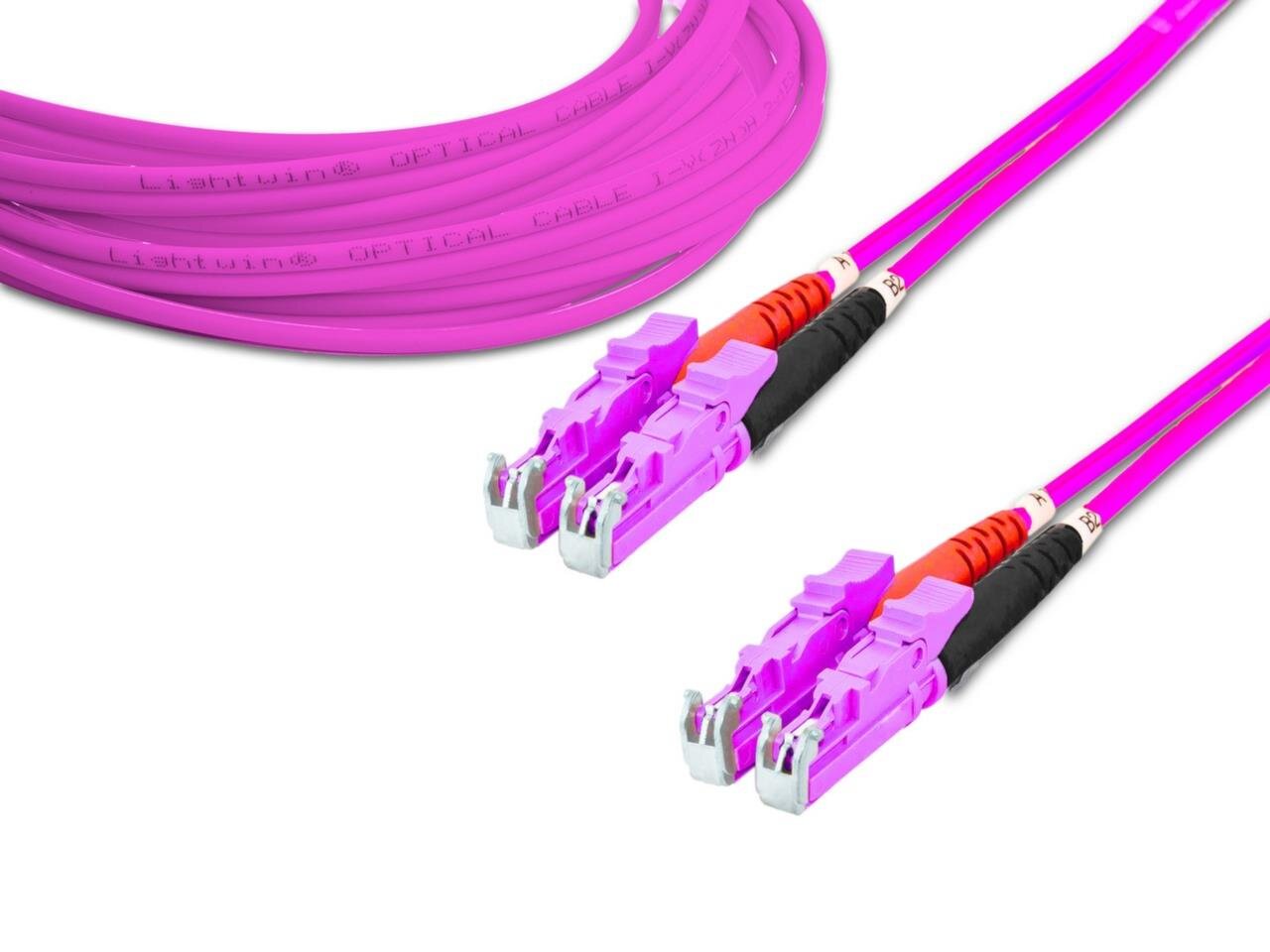 High Quality Duplex LWL Patchkabel, MM OM4, LSH - LSH