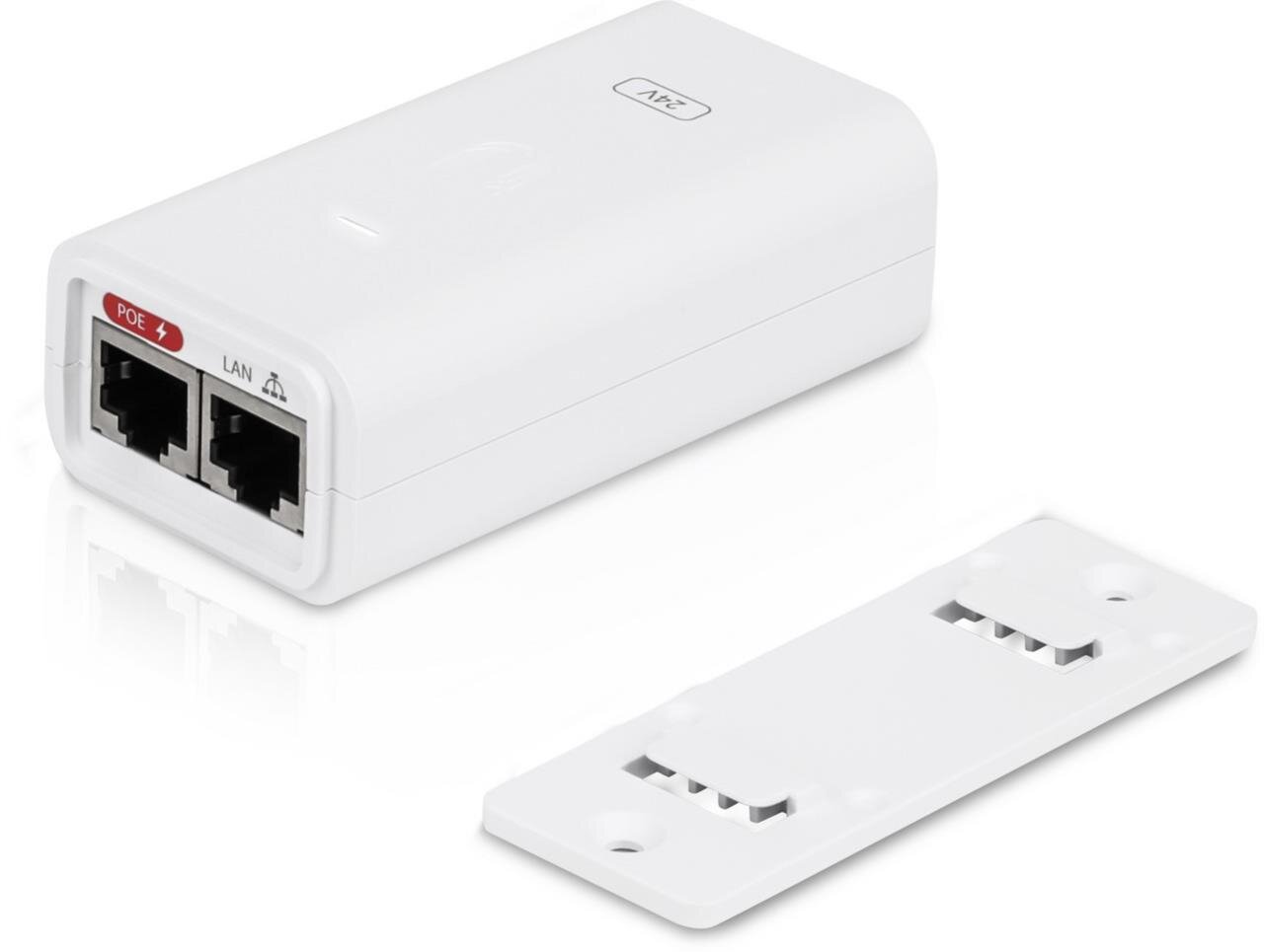 PoE Injector, 24VDC, 12W, Gbit, weiss