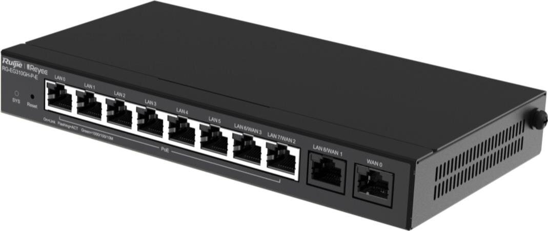 Reyee 10-Port High-Performance Cloud Managed PoE Office Router, 10x Gbit, PoE