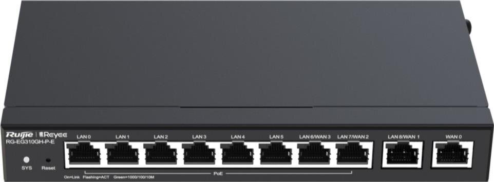 Reyee 10-Port High-Performance Cloud Managed PoE Office Router, 10x Gbit, PoE