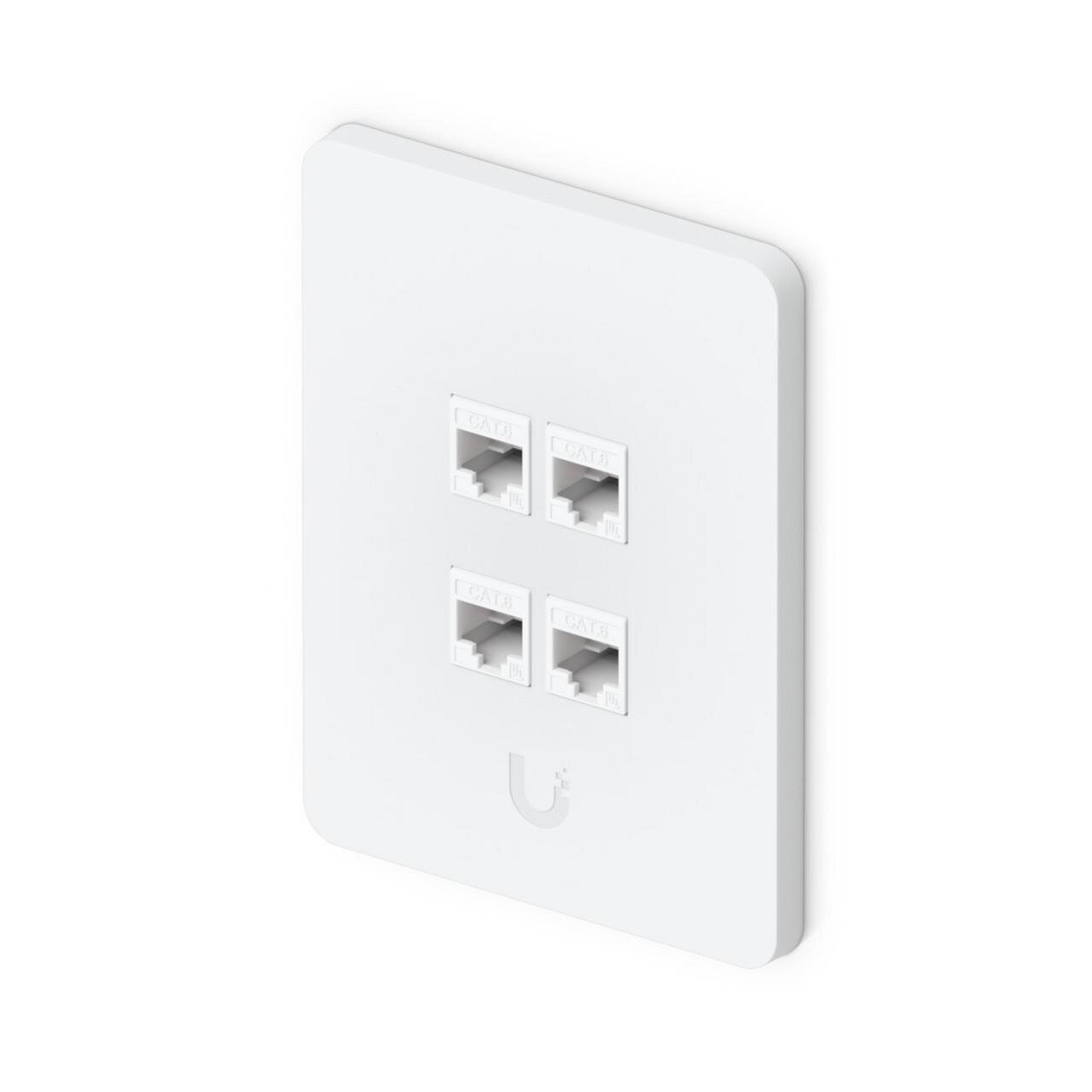 Universelle, lackierbare Keystone-Wandplatte, 4 Port, vertikal, 4er-Pack