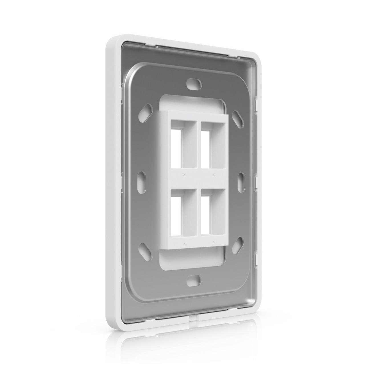 Universelle, lackierbare Keystone-Wandplatte, 4 Port, vertikal, 4er-Pack