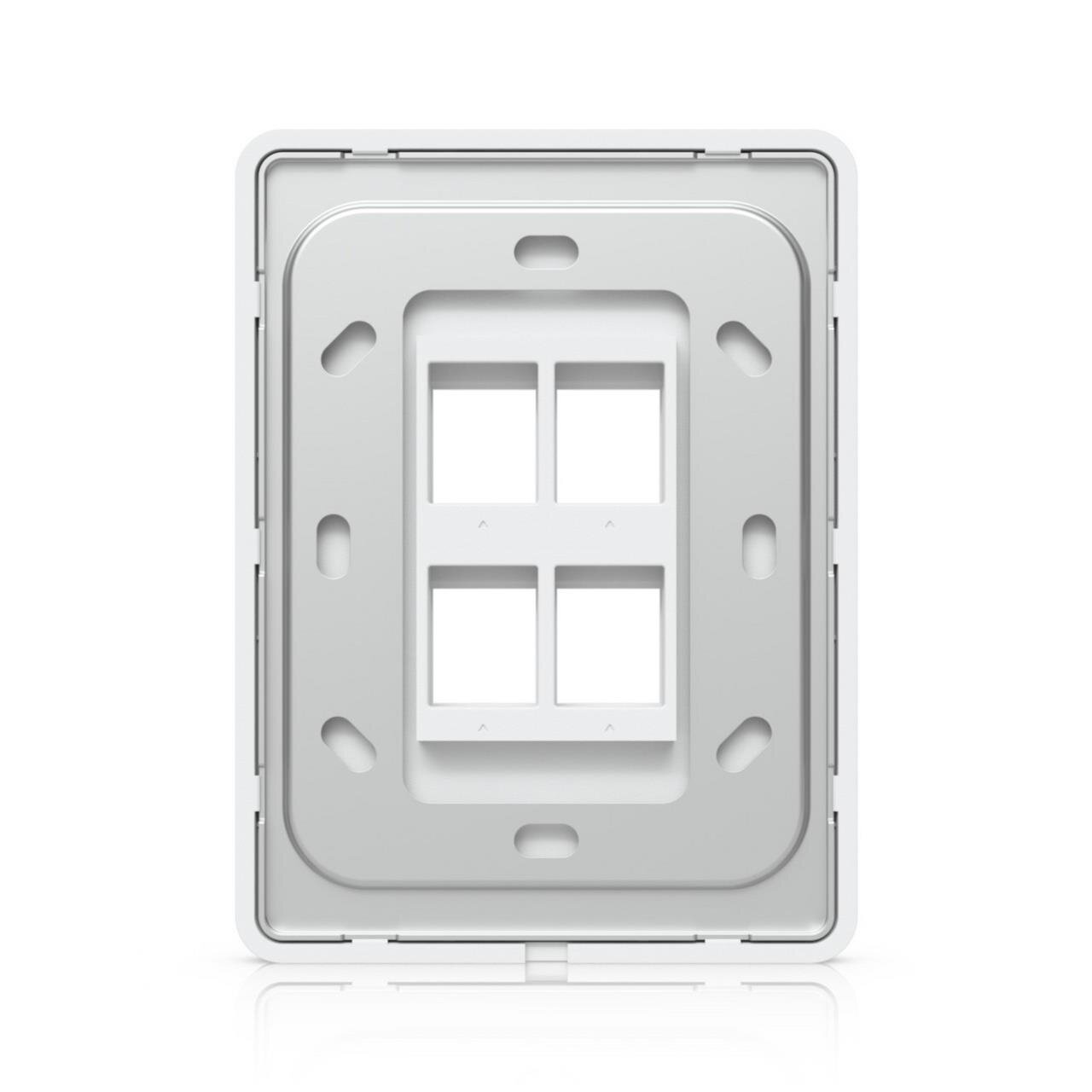 Universelle, lackierbare Keystone-Wandplatte, 4 Port, vertikal, 4er-Pack