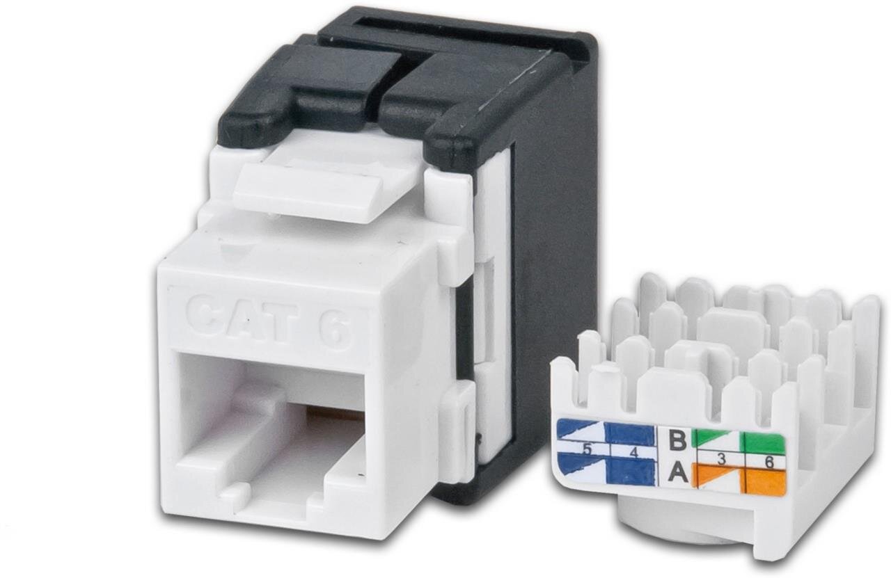 KAT6 Gigabit Ethernet Keystone Modul, ungeschirmt